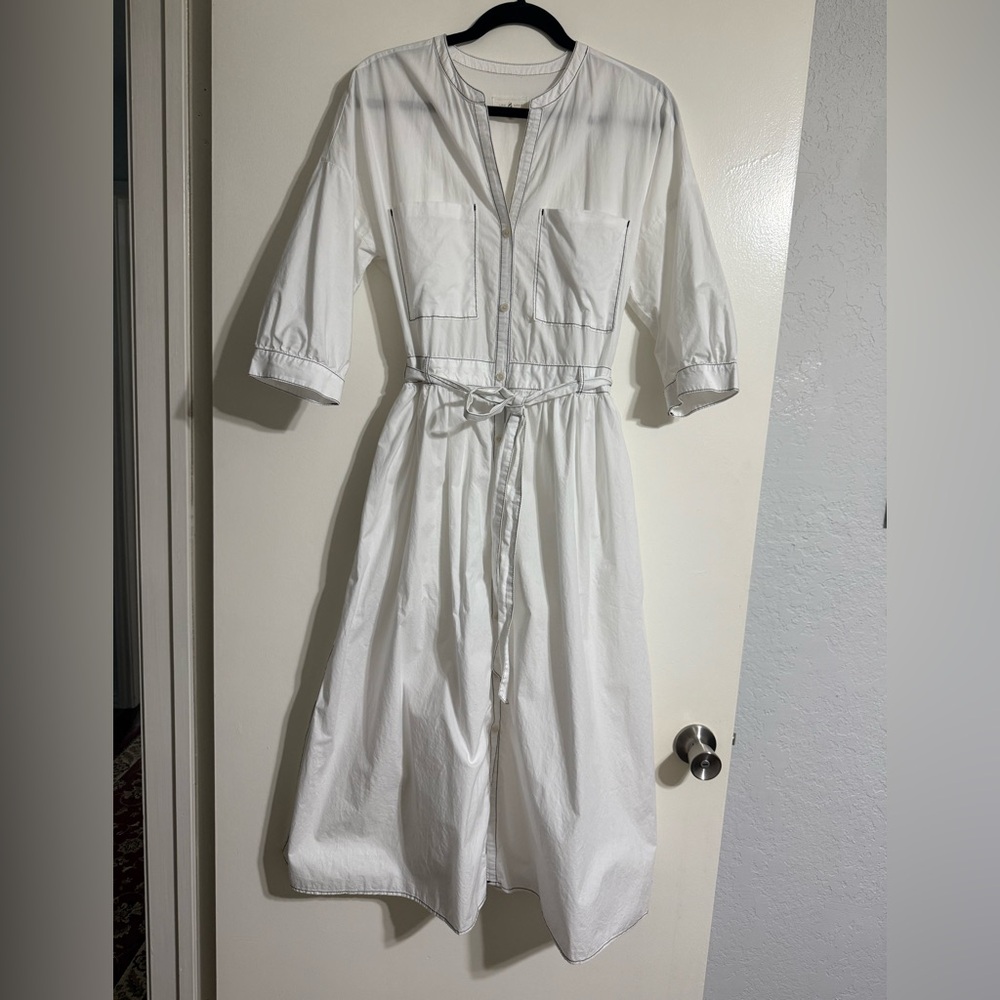 Lou & Grey White Midi Dress
